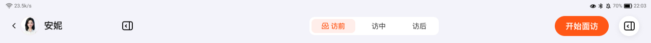 安妮 · 访前 · 访中 · 访后 · 开始面访